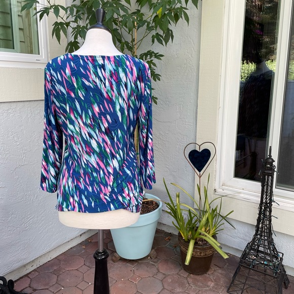 JM Collection | Women’s Printed 3/4 sleeve tunic | Size M | Worn once - Picture 3 of 6